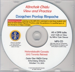 Konchok Chidu View and Practice (MP3CD)