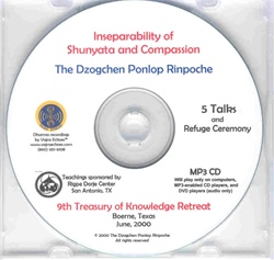 Inseparability of Shunyata and Compassion (MP3 CD)
