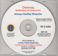 Chenrezig Bodhisattva of Compassion (MP3CD)