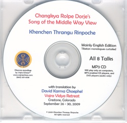 Changkya Rolpe Dorje's Song of the Middle Way View (MP3CD)